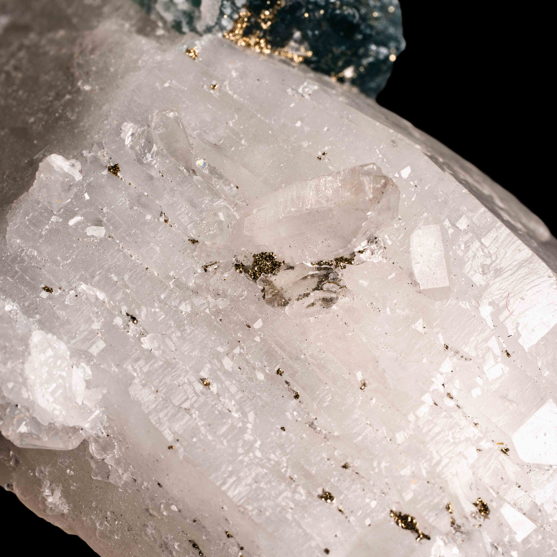 Quartz, w/ Blue Fluorite