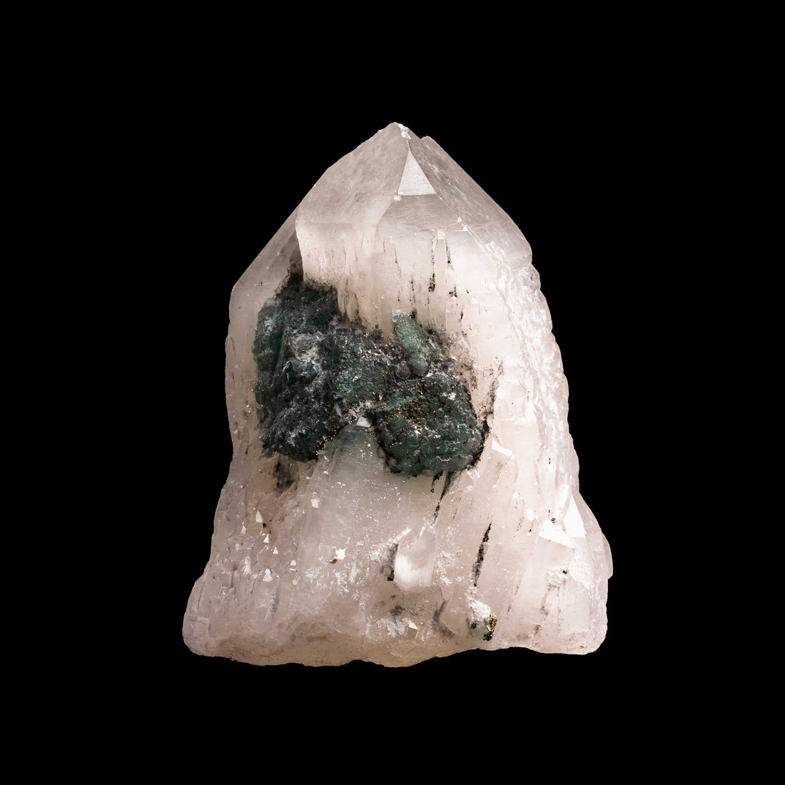 Quartz, w/ Blue Fluorite