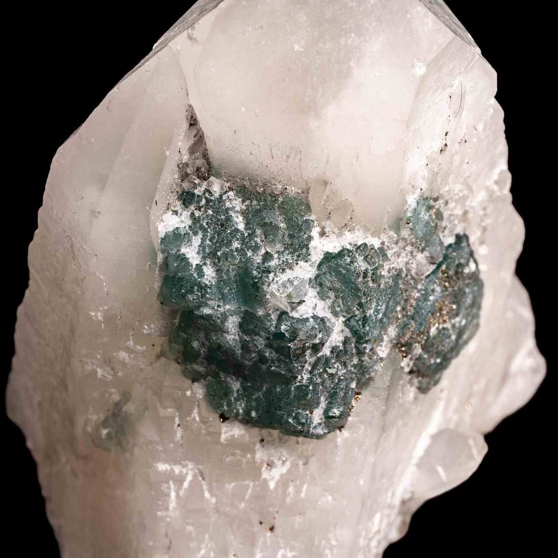 Quartz, w/ Blue Fluorite