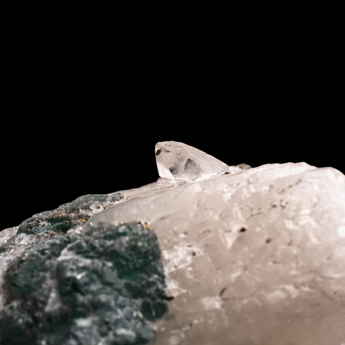 Quartz, w/ Blue Fluorite