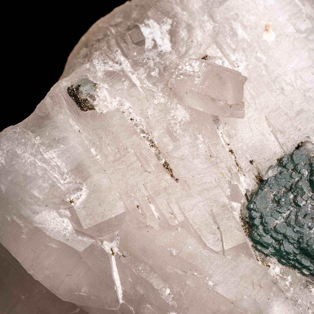 Quartz, w/ Blue Fluorite