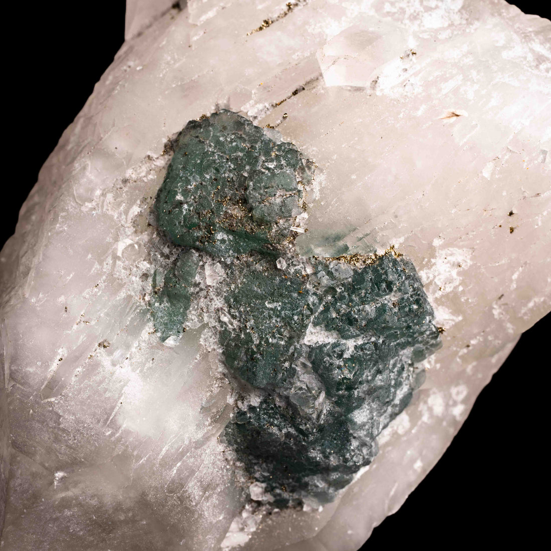 Quartz, w/ Blue Fluorite