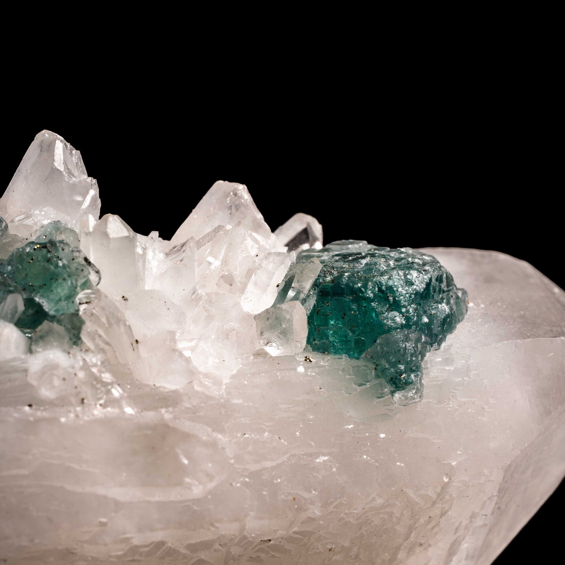 Quartz, w/ Blue Fluorite