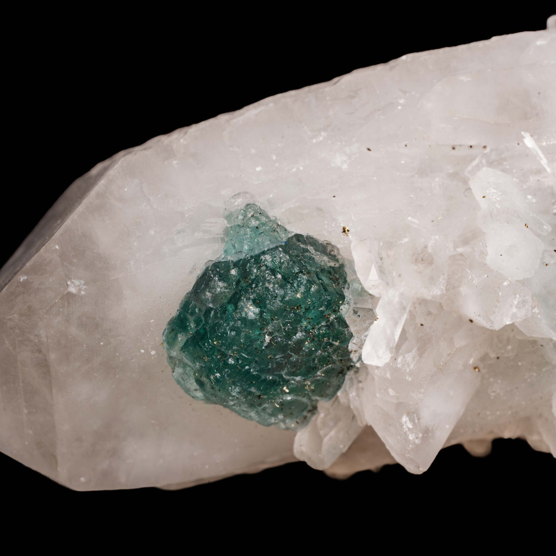 Quartz, w/ Blue Fluorite