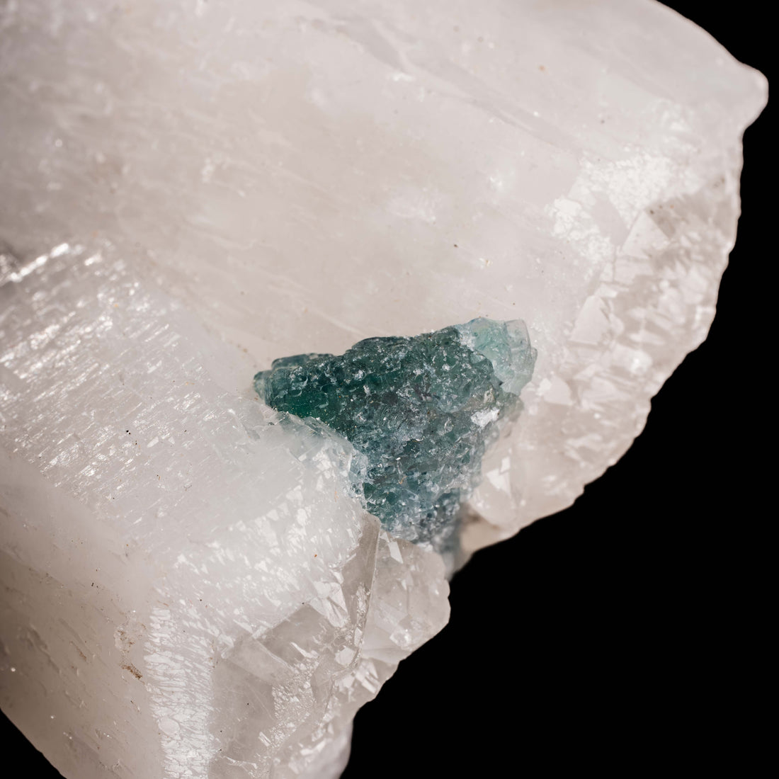 Quartz, w/ Blue Fluorite