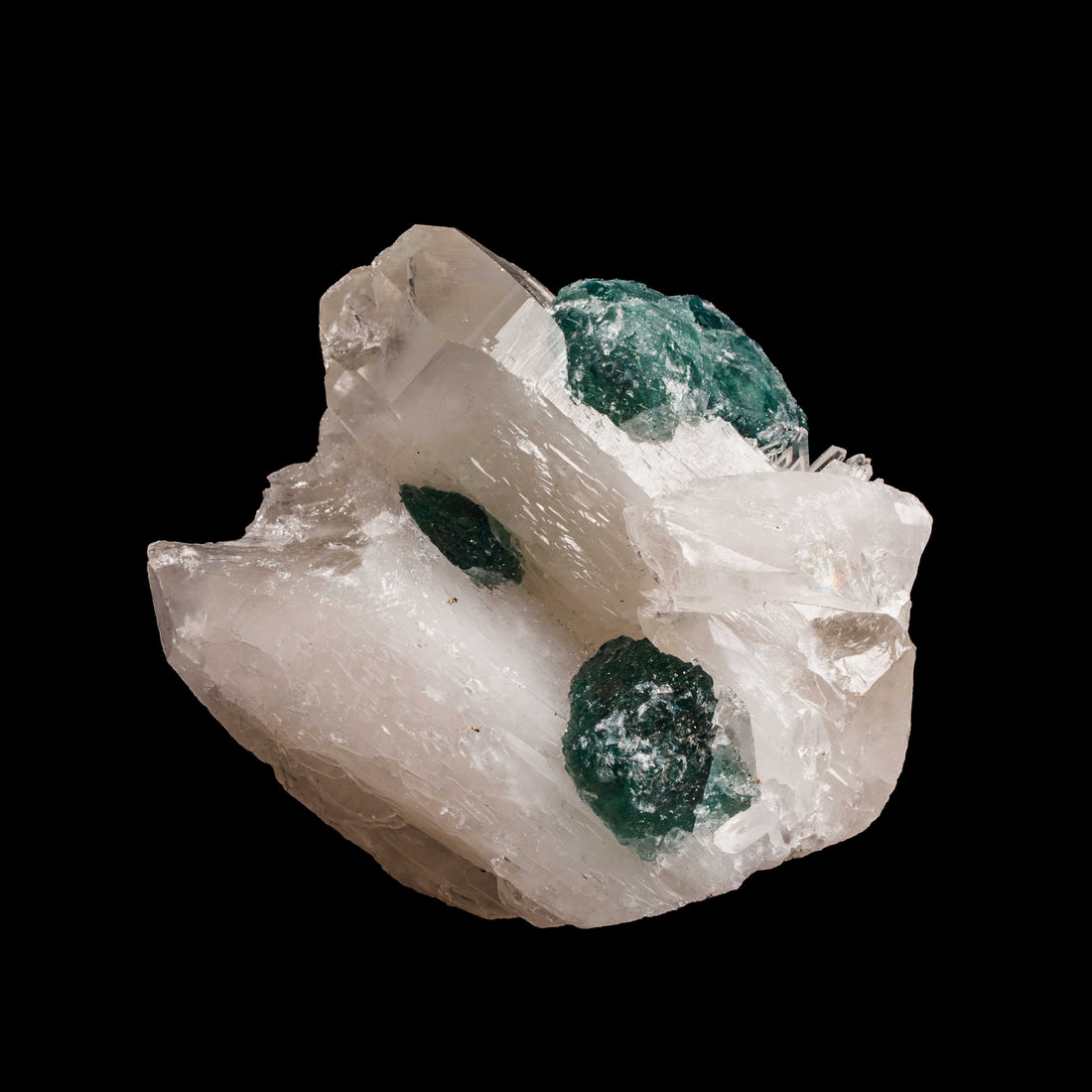 Quartz, w/ Blue Fluorite