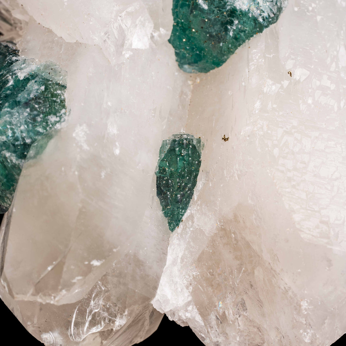 Quartz, w/ Blue Fluorite