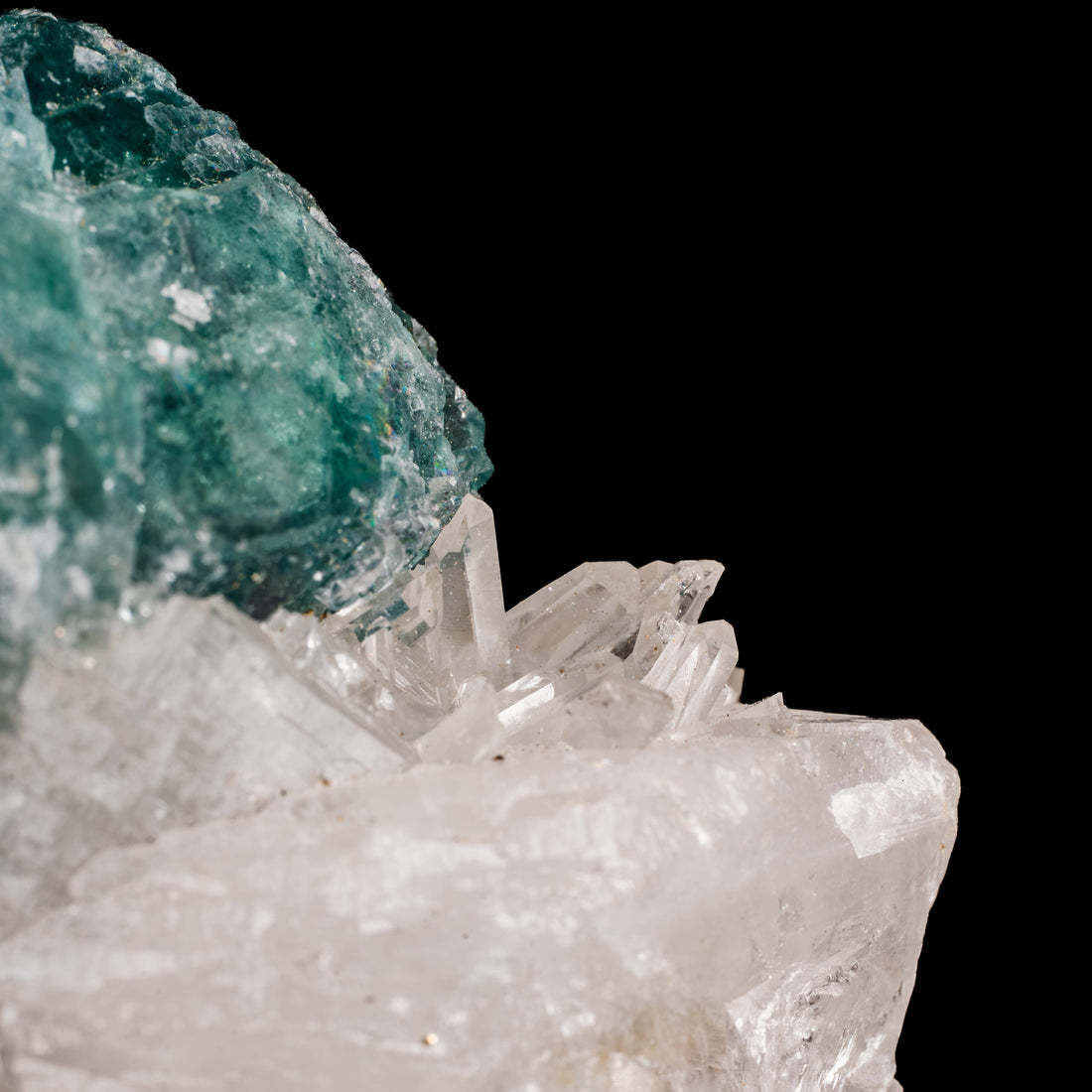 Quartz, w/ Blue Fluorite