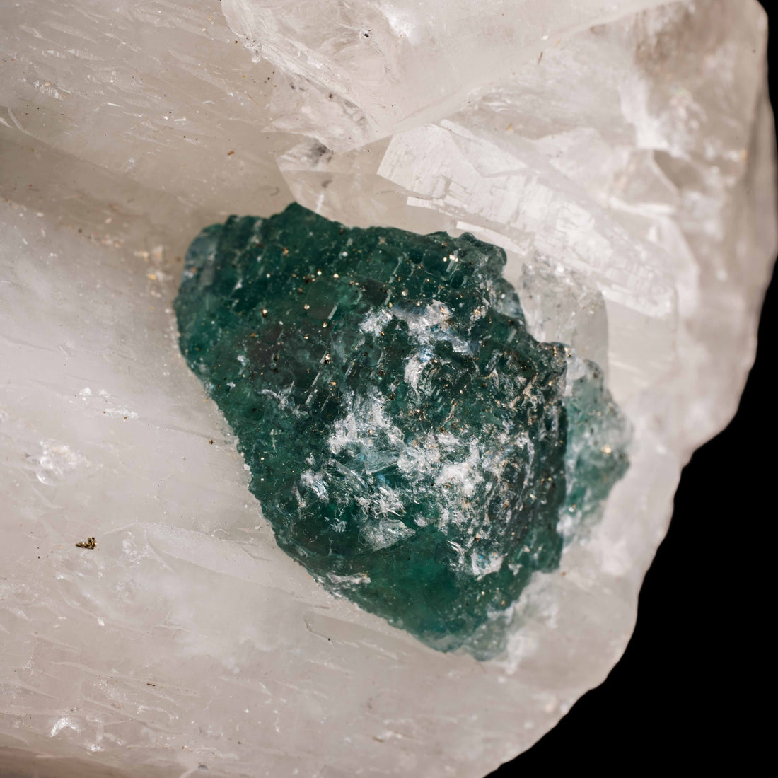 Quartz, w/ Blue Fluorite
