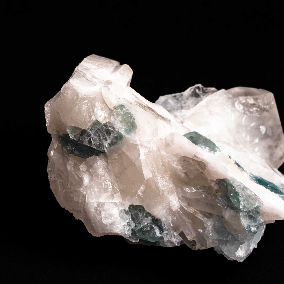 Quartz, w/ Blue Fluorite