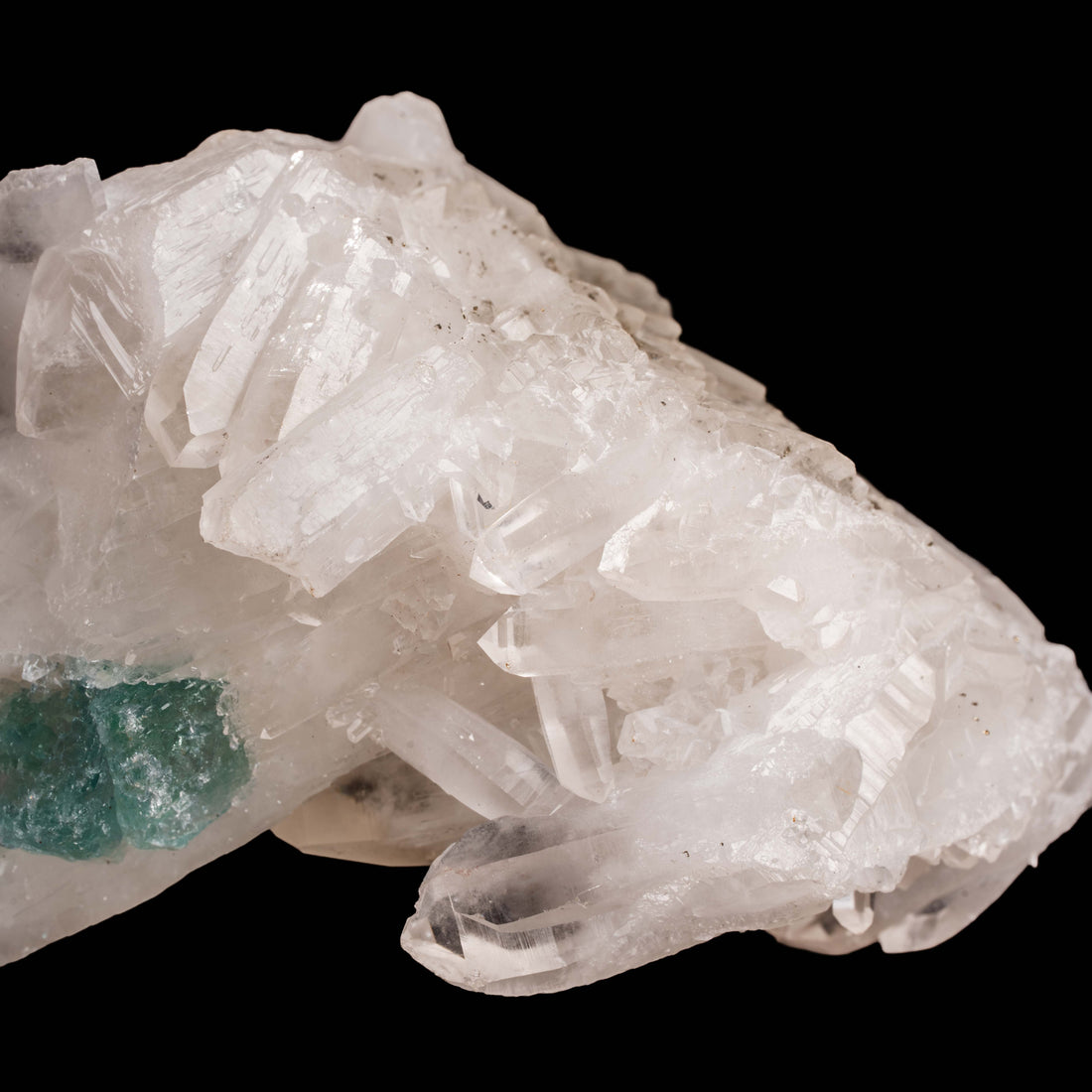 Quartz, w/ Blue Fluorite