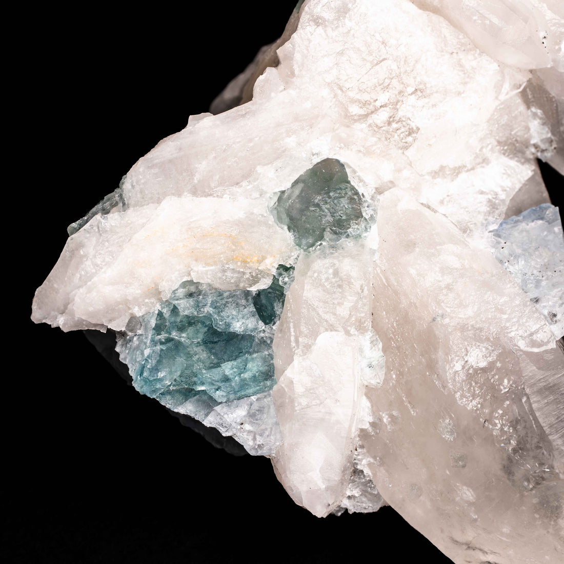 Quartz, w/ Blue Fluorite