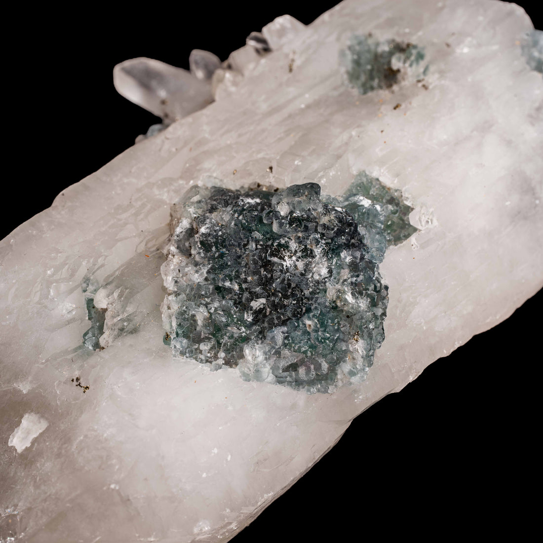 Quartz, w/ Blue Fluorite