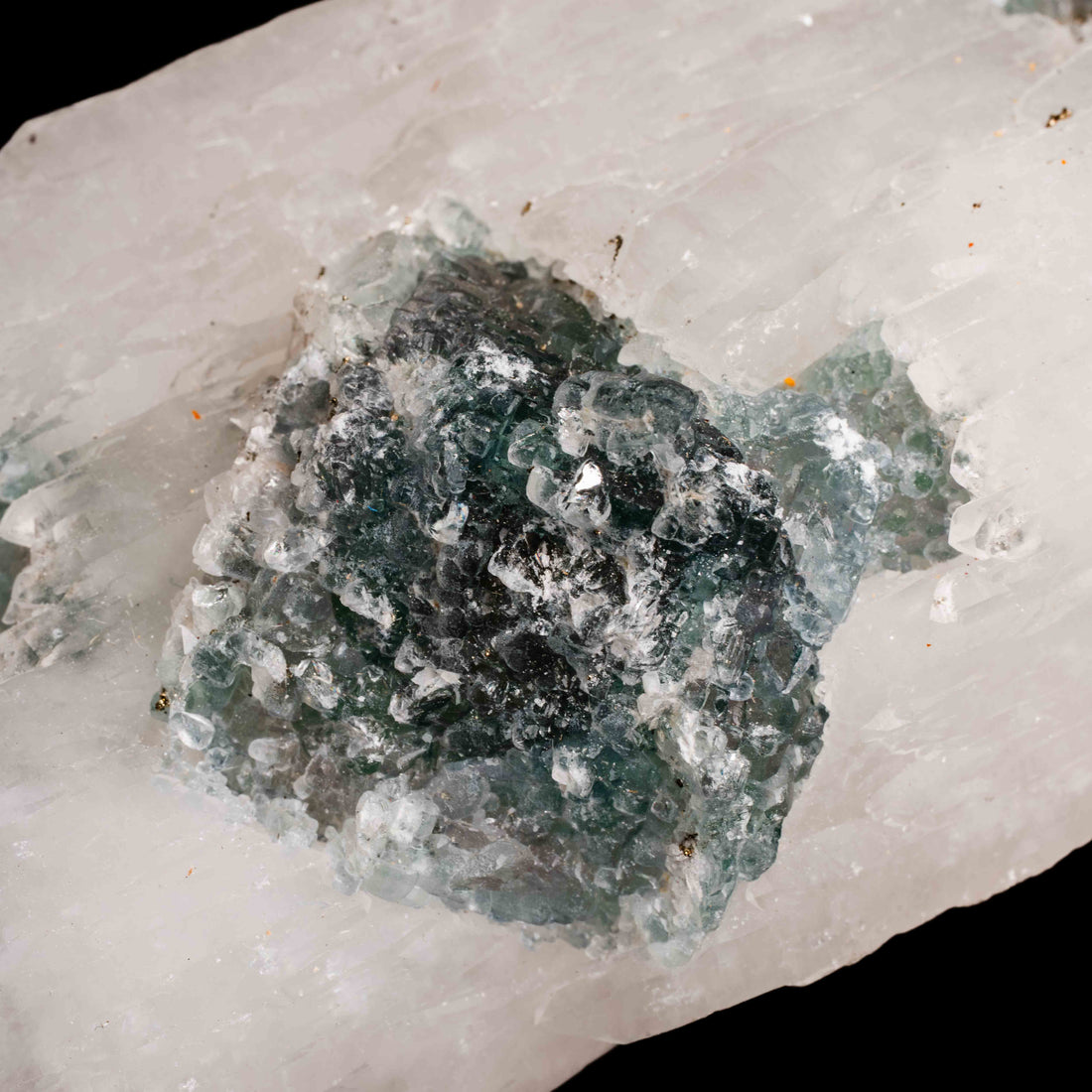Quartz, w/ Blue Fluorite