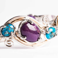 Sugilite and Turquoise- Bracelet