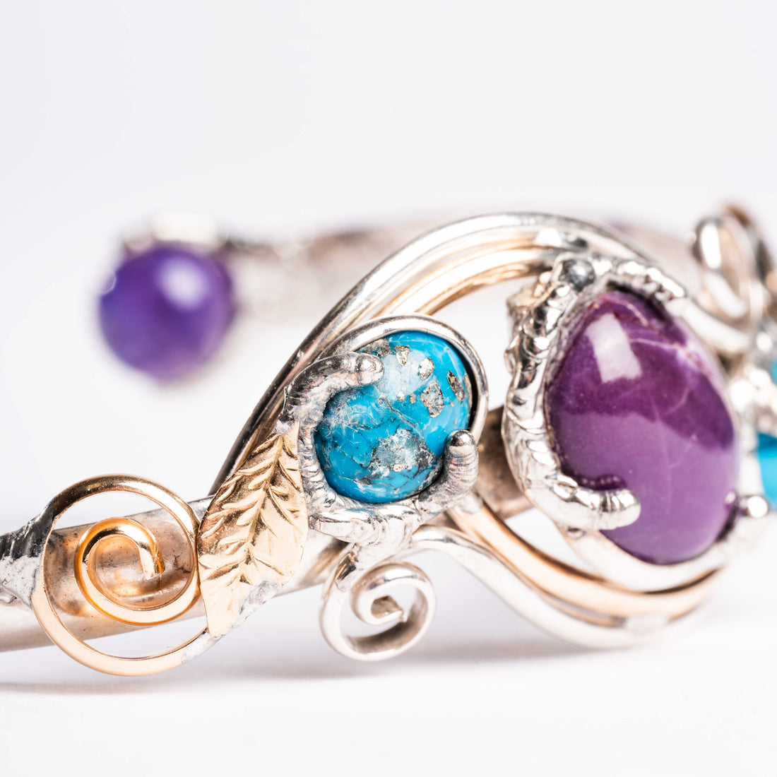 Sugilite and Turquoise- Bracelet