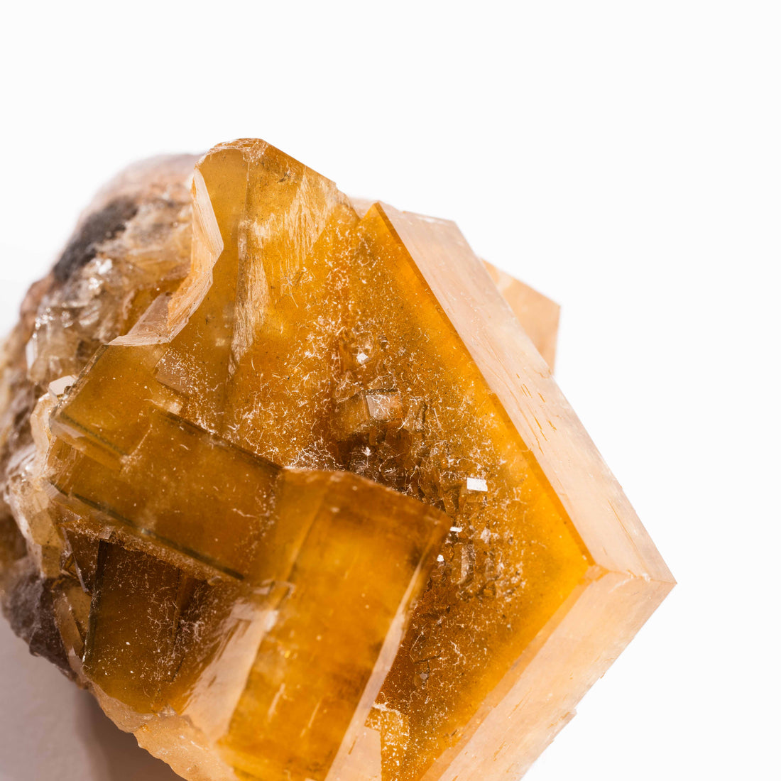 Yellow Barite on Fluorite - Bladed Cluster