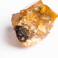 Yellow Barite on Fluorite - Bladed Cluster