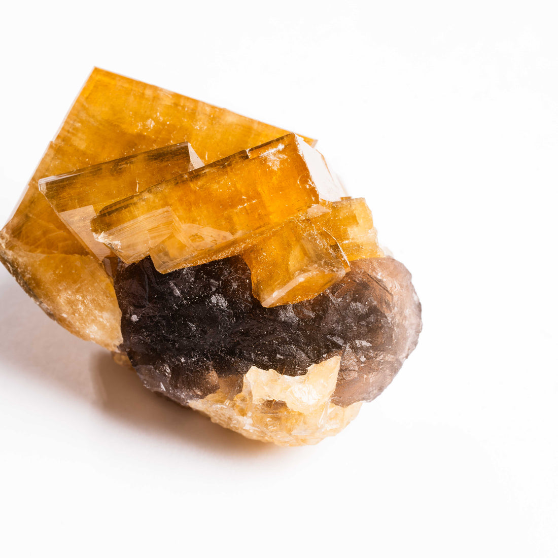 Yellow Barite on Fluorite - Bladed Cluster