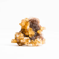 Yellow Barite on Fluorite - Bladed Cluster