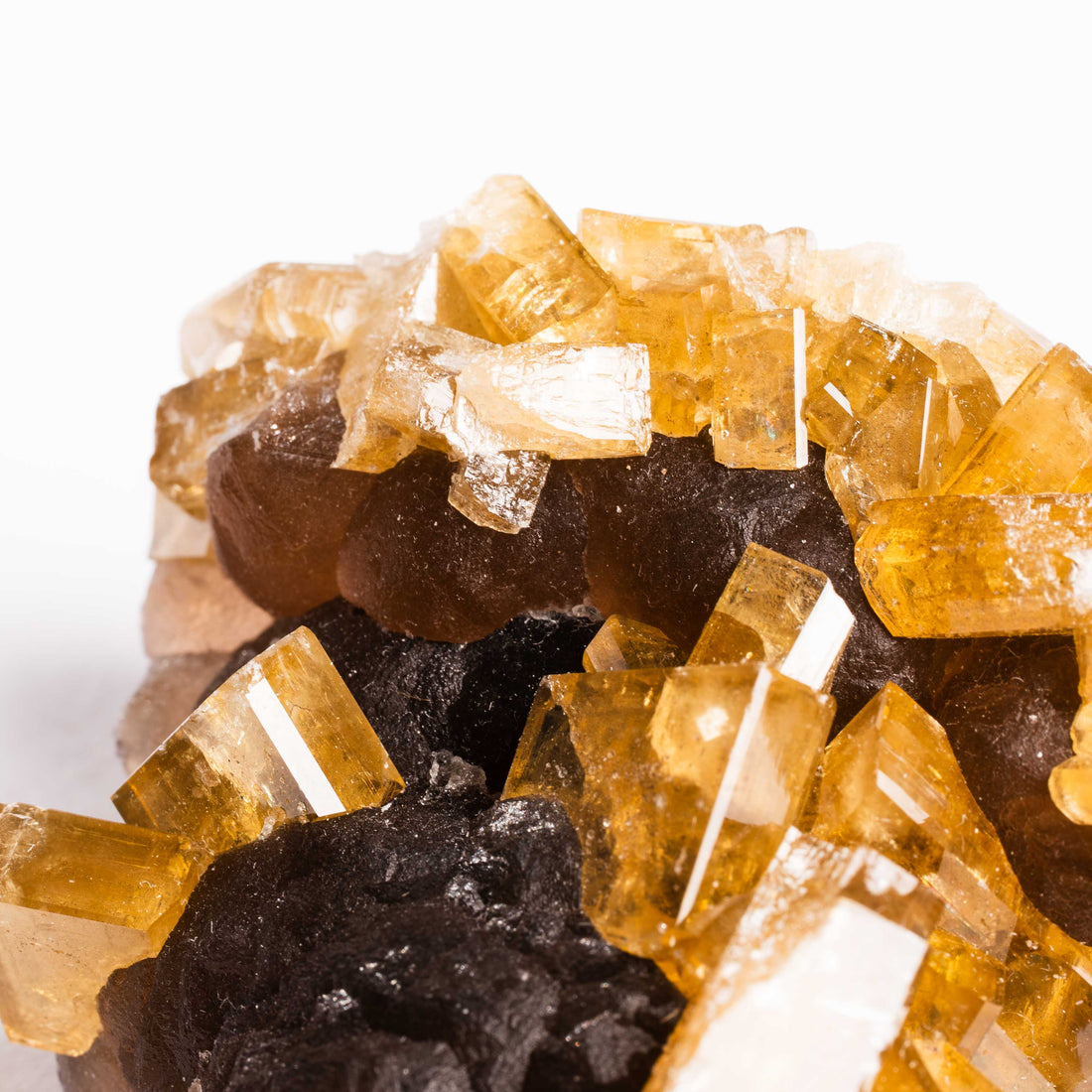 Yellow Barite on Fluorite - Bladed Cluster