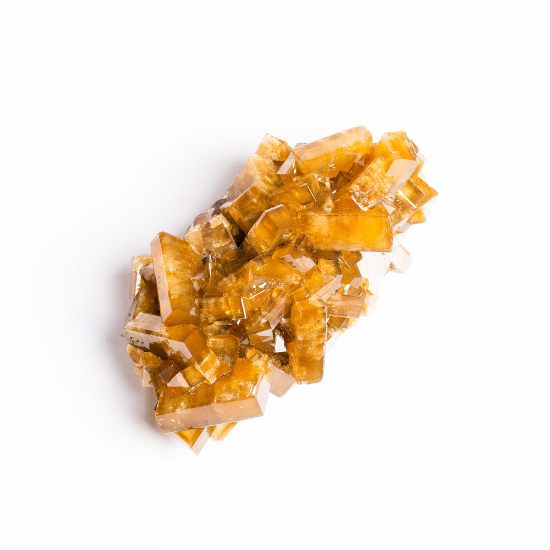 Yellow Barite on Fluorite - Bladed Cluster