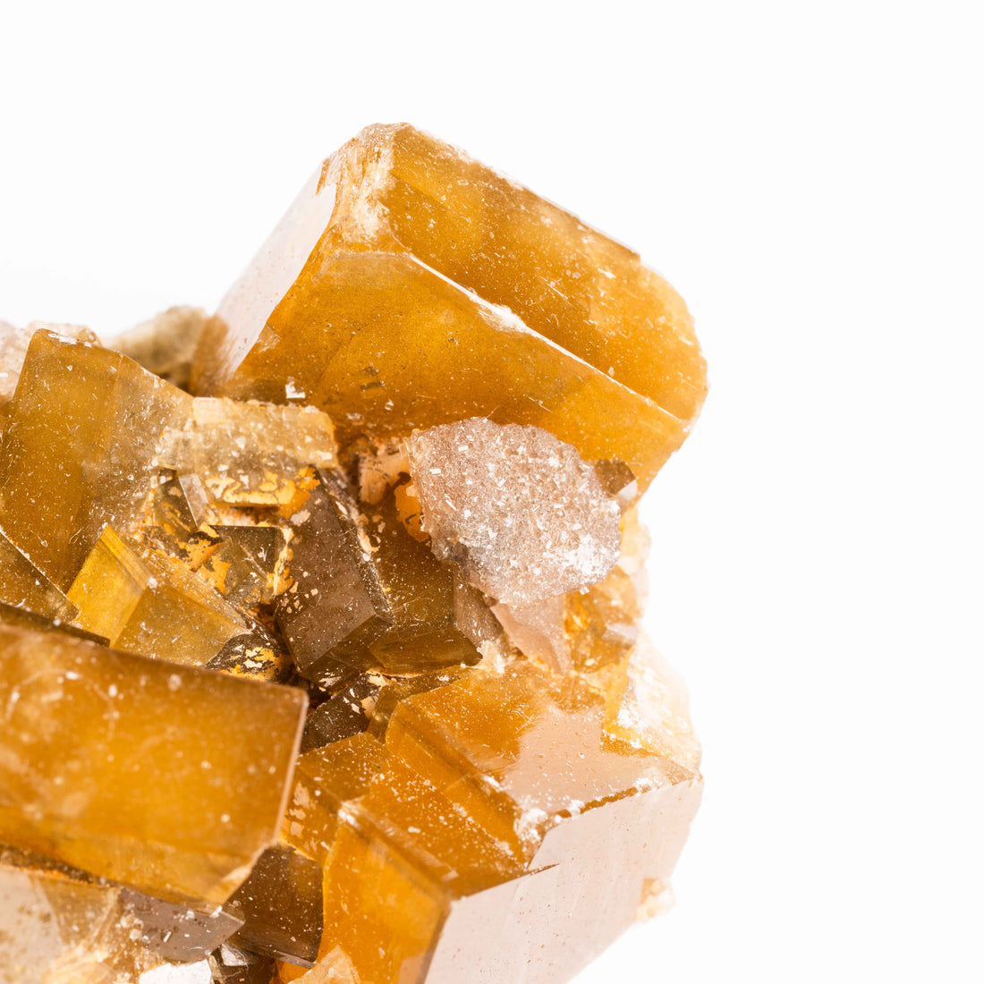 Yellow Barite on Fluorite - Bladed Cluster