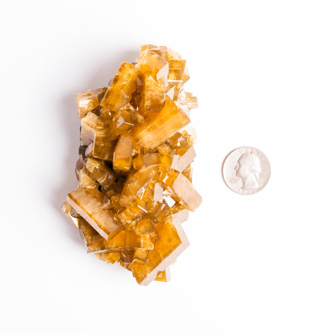 Yellow Barite on Fluorite - Bladed Cluster