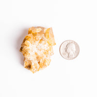 Yellow Barite on Fluorite - Bladed Cluster