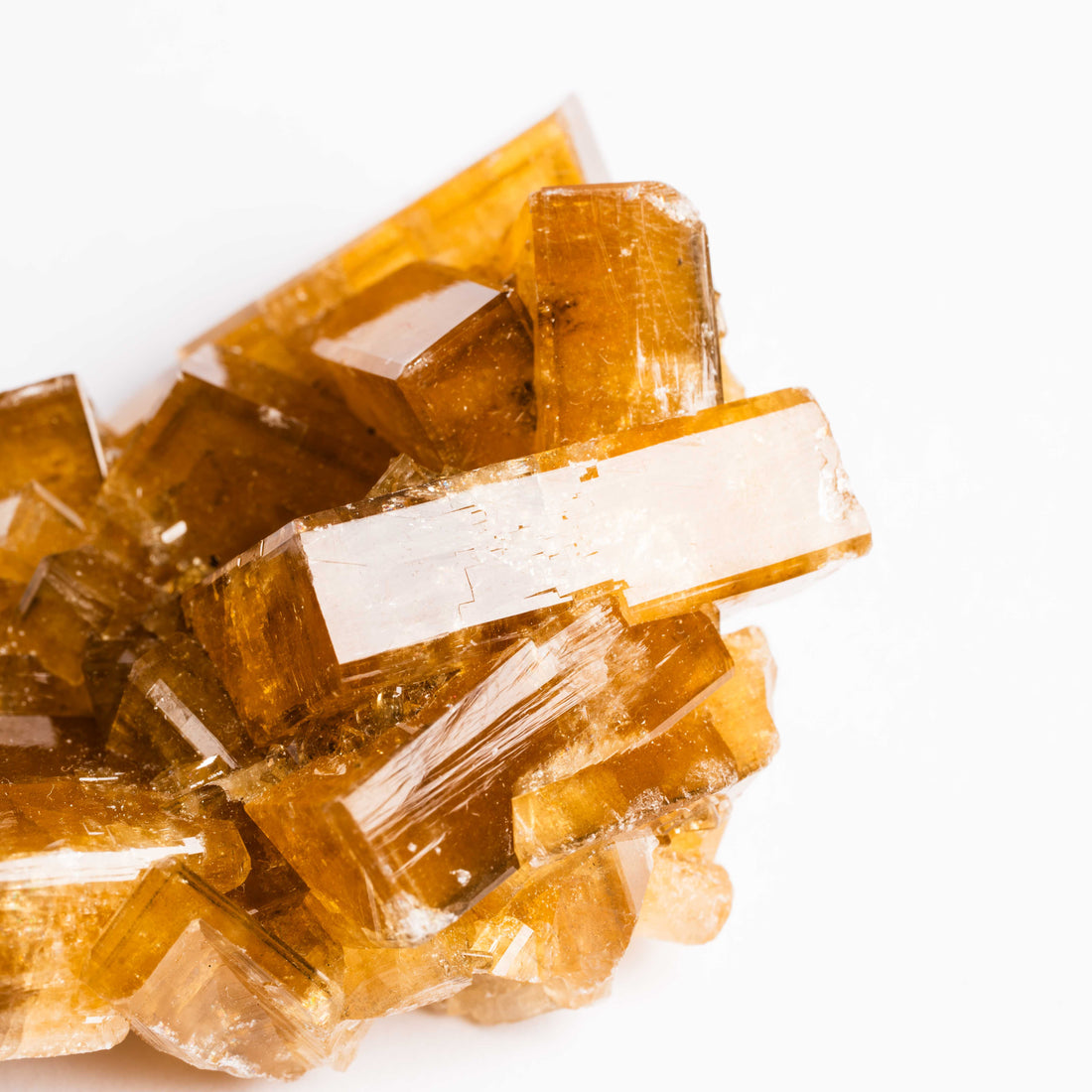 Yellow Barite on Fluorite - Bladed Cluster