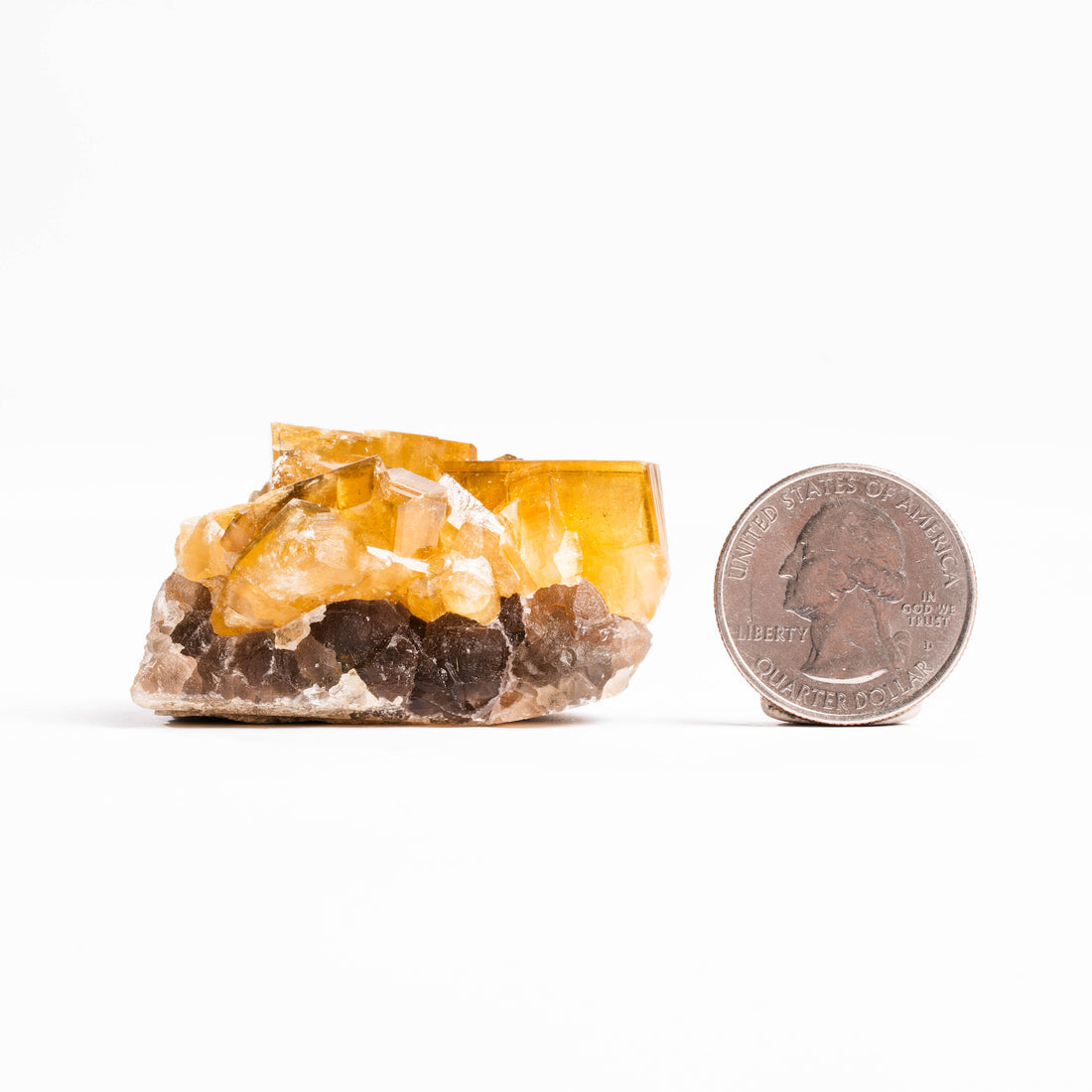 Yellow Barite on Fluorite - Bladed Cluster