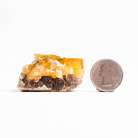 Yellow Barite on Fluorite - Bladed Cluster
