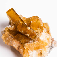 Yellow Barite on Fluorite - Bladed Cluster