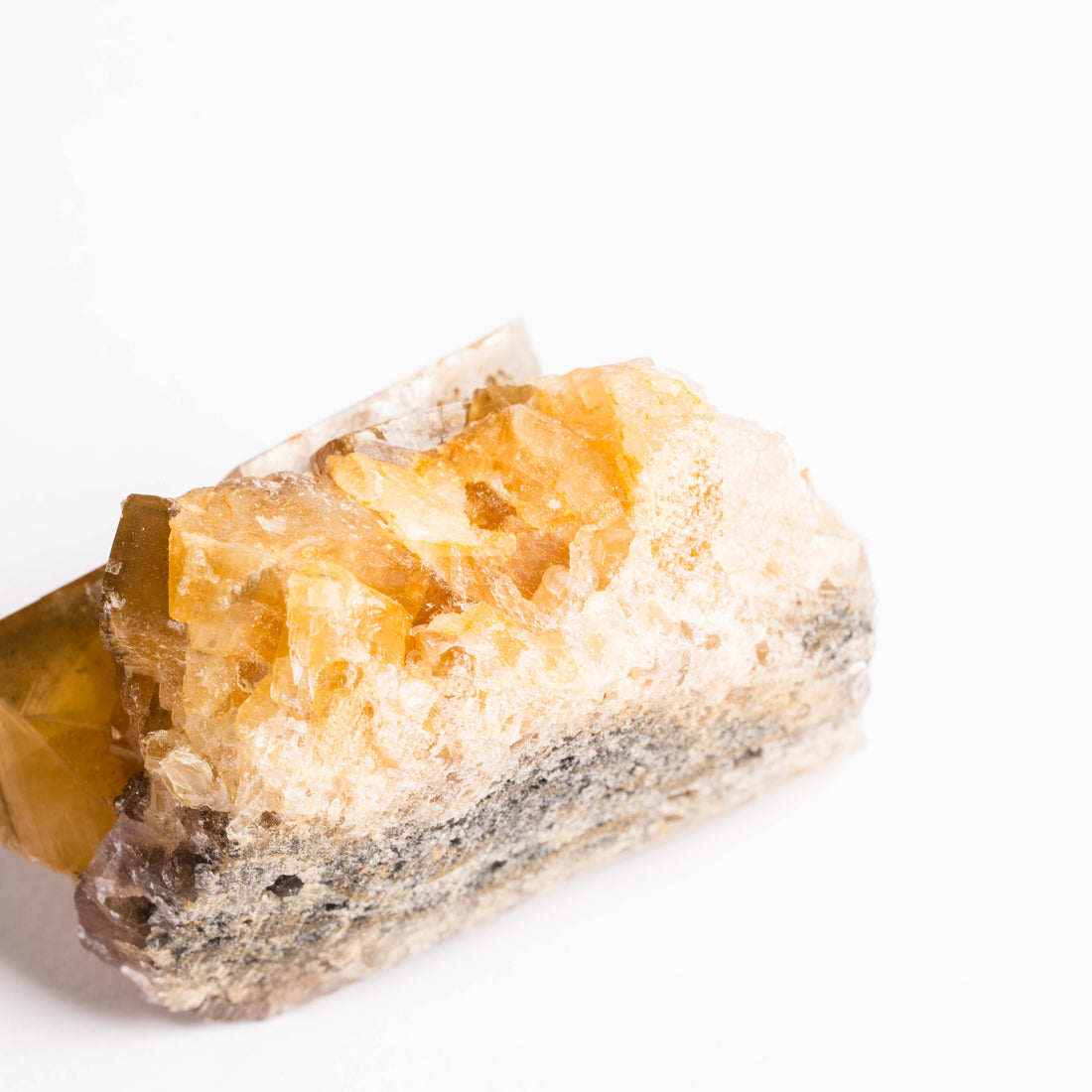 Yellow Barite on Fluorite - Bladed Cluster