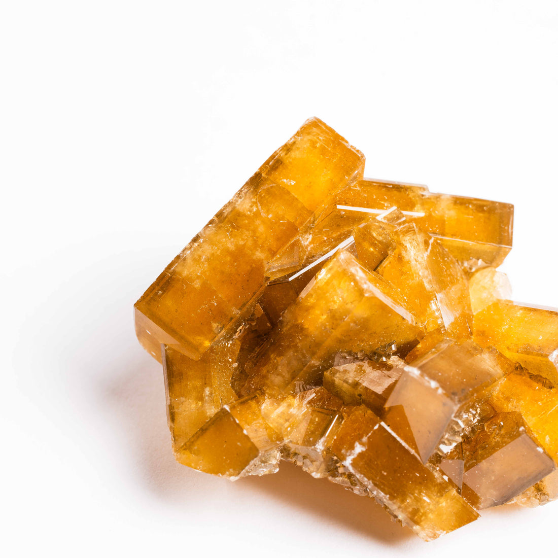 Yellow Barite on Fluorite - Bladed Cluster