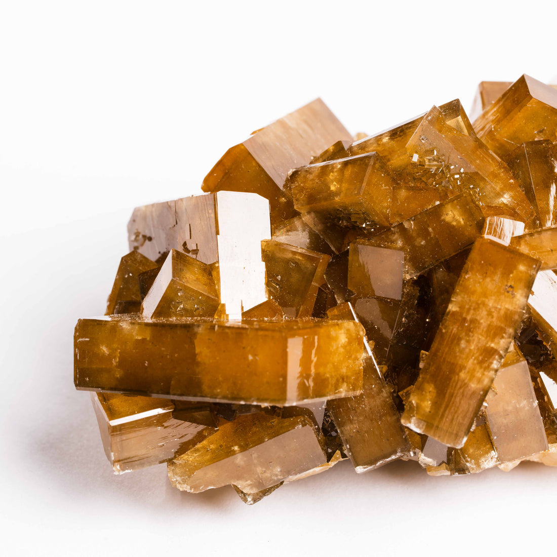 Yellow Barite on Fluorite - Bladed Cluster