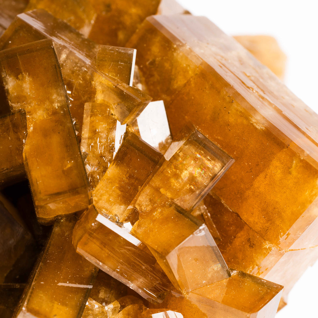 Yellow Barite on Fluorite - Bladed Cluster