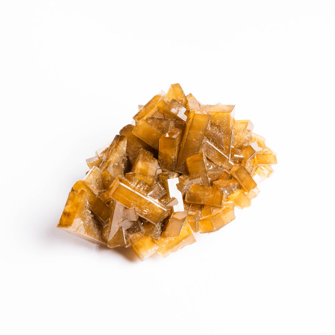 Yellow Barite on Fluorite - Bladed Cluster