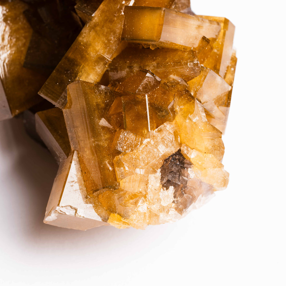 Yellow Barite on Fluorite - Bladed Cluster