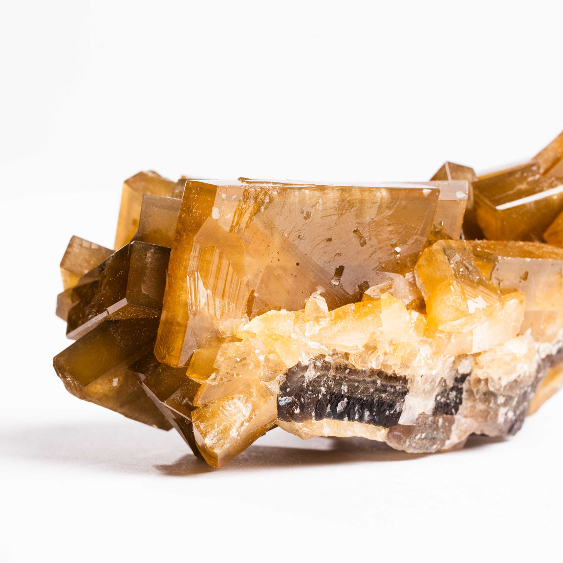 Yellow Barite on Fluorite - Bladed Cluster