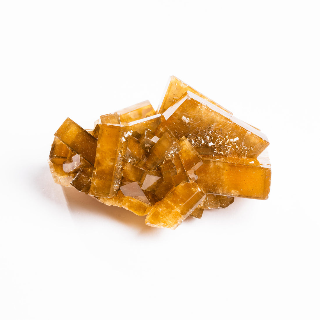 Yellow Barite on Fluorite - Bladed Cluster