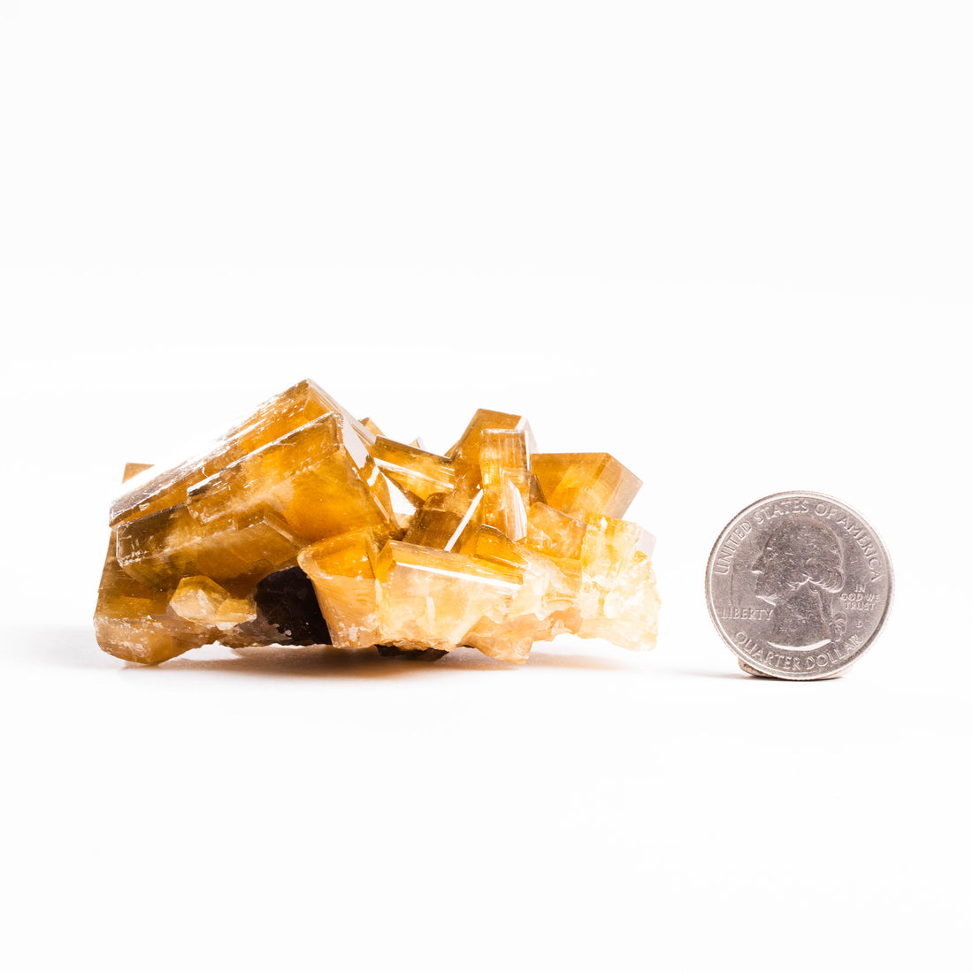 Yellow Barite on Fluorite - Bladed Cluster