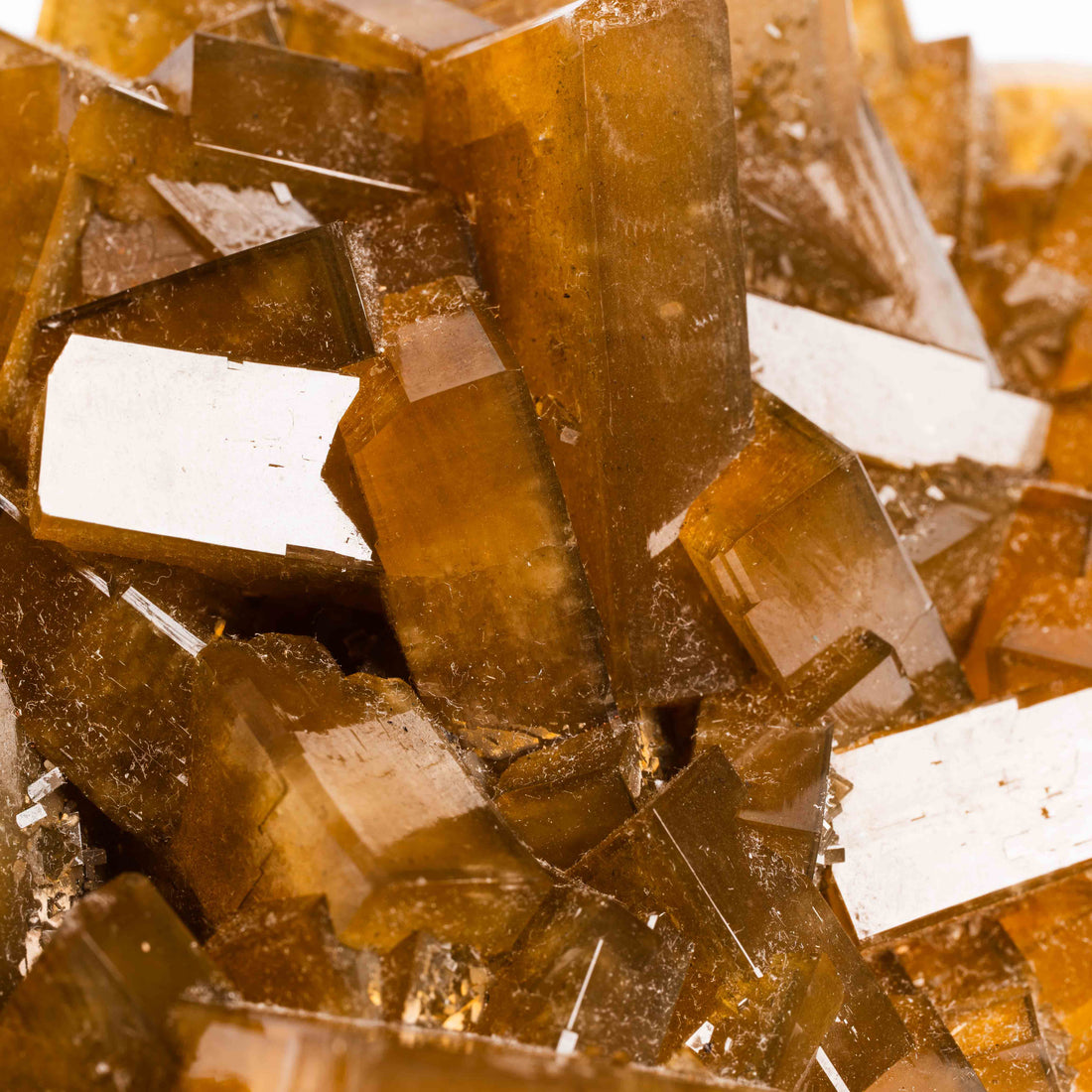 Yellow Barite on Fluorite - Bladed Cluster