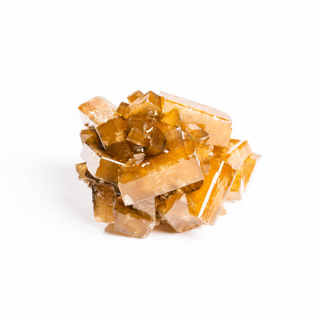 Yellow Barite on Fluorite - Bladed Cluster
