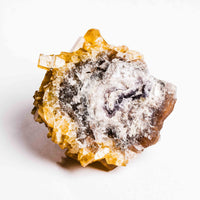 Yellow Barite on Fluorite - Bladed Cluster