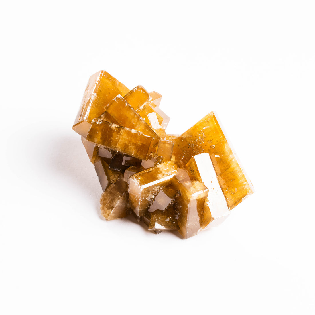 Yellow Barite on Fluorite - Bladed Cluster