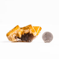 Yellow Barite on Fluorite - Bladed Cluster