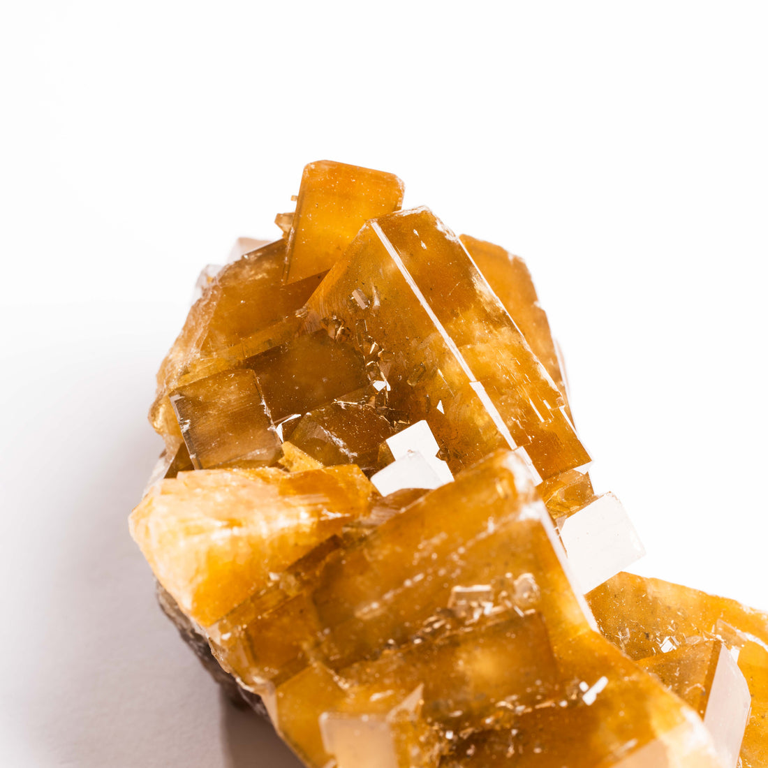 Yellow Barite on Fluorite - Bladed Cluster