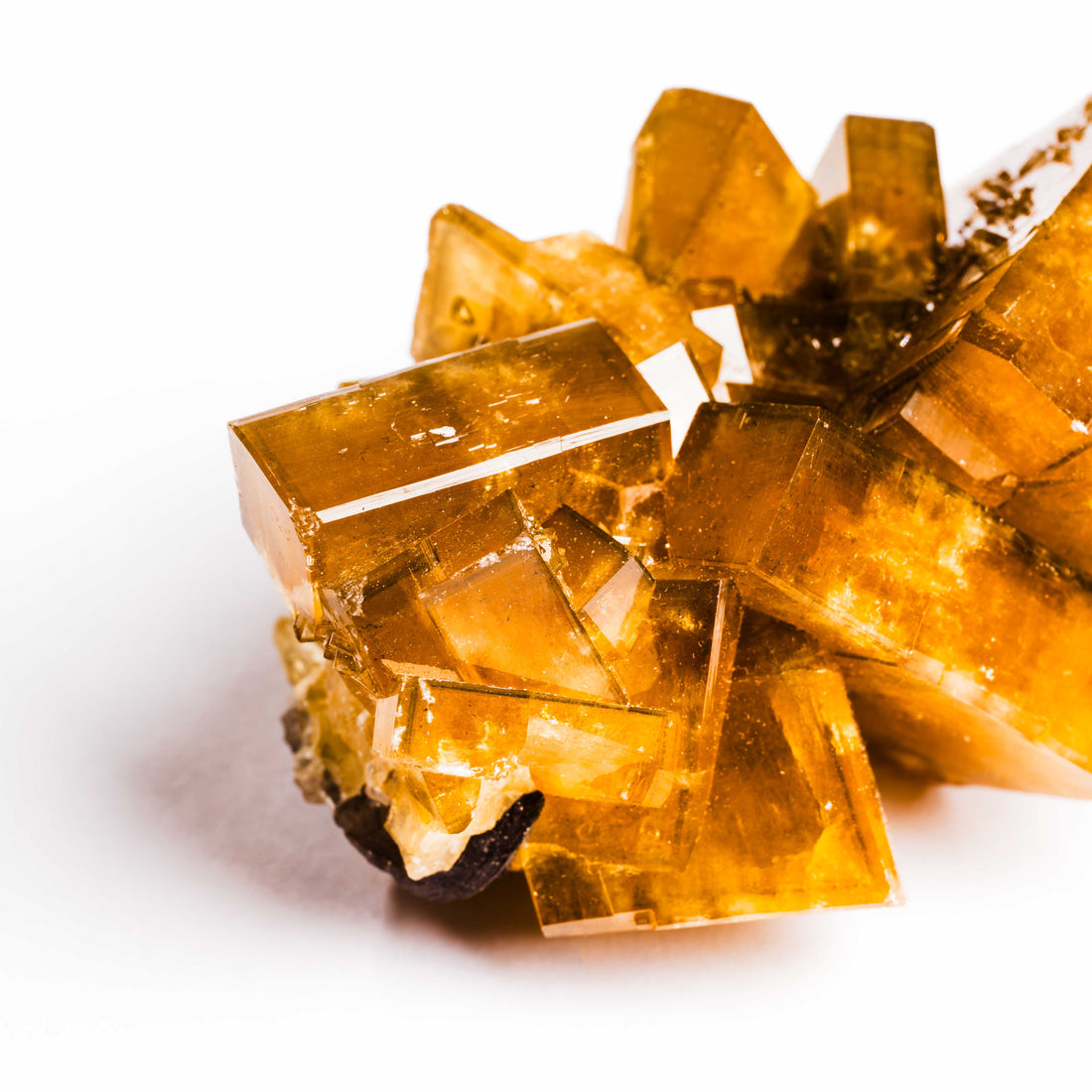 Yellow Barite on Fluorite - Bladed Cluster