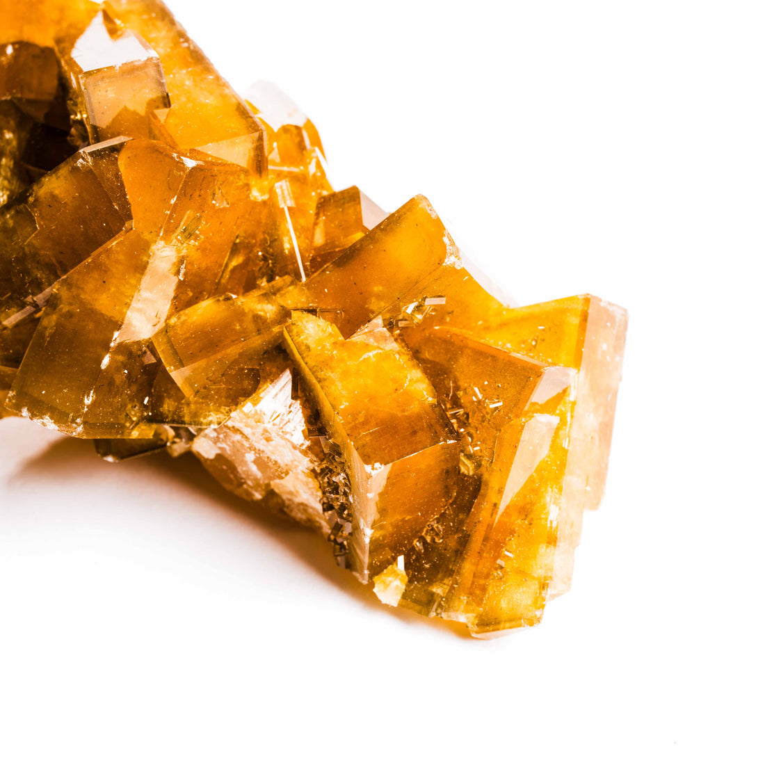 Yellow Barite on Fluorite - Bladed Cluster